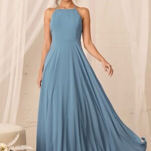The Mythical Kind of Love Slate Blue Maxi Dress